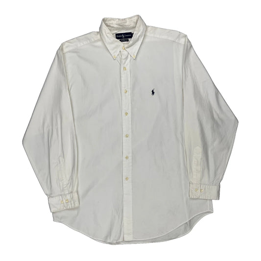 Classic Fit Ralph Lauren Shirt - XL White Cotton