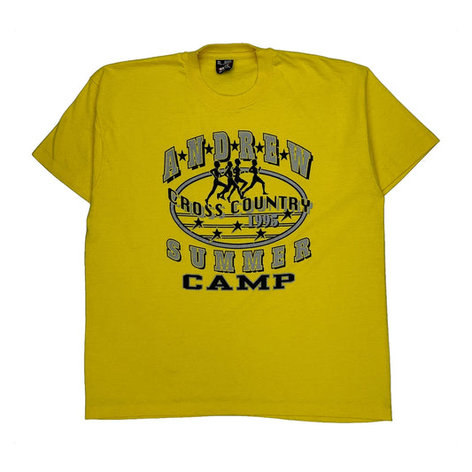 Fruit Of The Loom Single Stitch T-Shirt - XL Yellow Cotton Blend