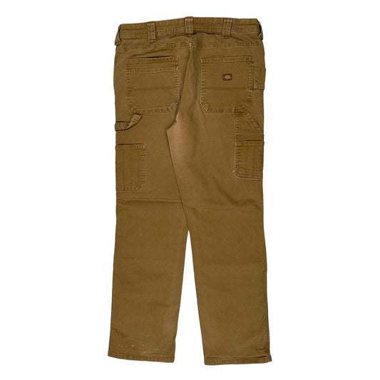 Vintage Dickies Double Knee Carpenter Trousers - 34W UK 14 Brown Cotton