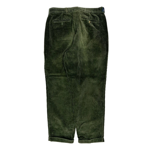 Nautica Cord Trousers - 36″ Waist Green Cotton