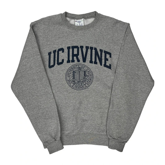 Uc Irvine Champion College Sweatshirt - Small Grey Cotton Blend