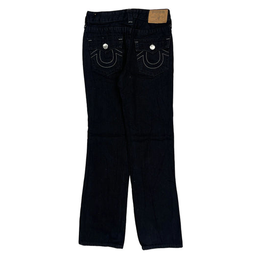 True Religion Contrast Stitch Jeans - 26W 29L Black Cotton