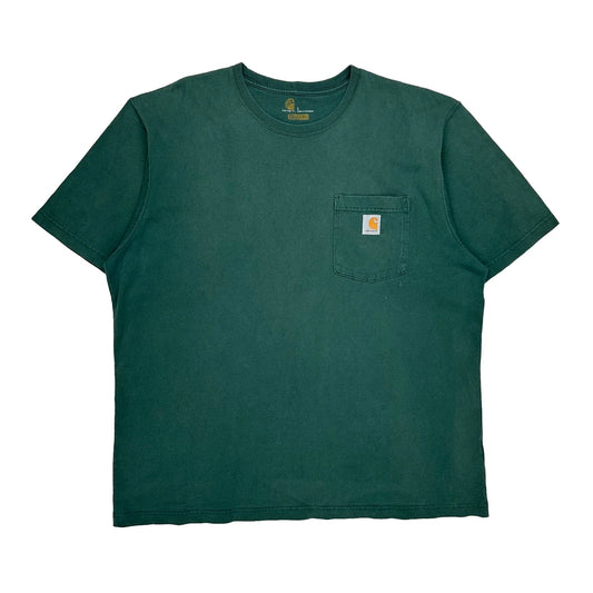 Vintage Carhartt T-Shirt - Large Green Cotton