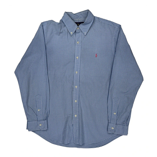 Ralph Lauren Checked Shirt - Large Blue Cotton