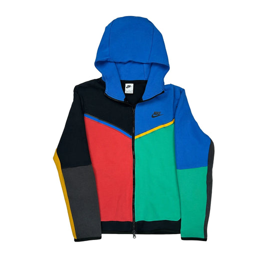 Colourblock Nike Tech Hoodie - Medium Multicoloured Cotton