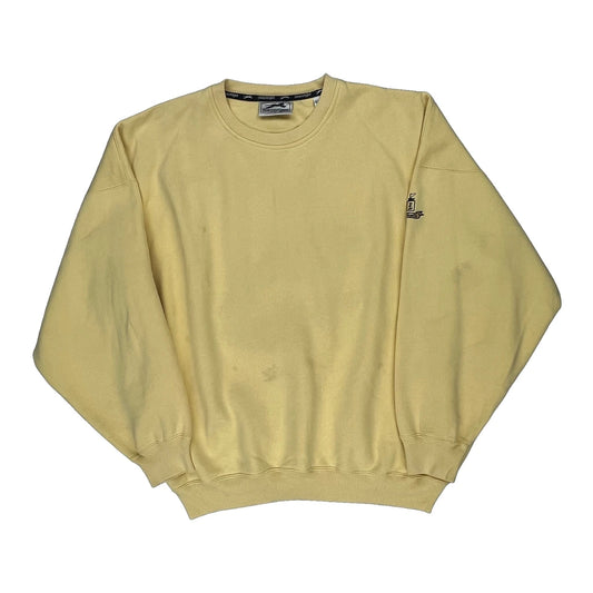 90S Blank Slazenger Sweatshirt - XL Yellow Cotton Blend