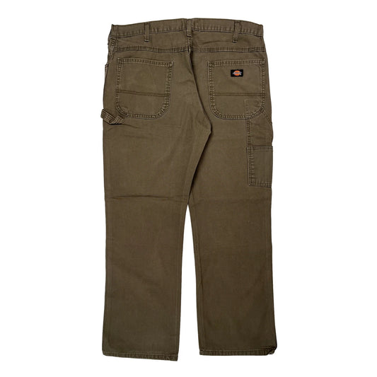 Dickies Carpenter Trousers - 36W 32L Brown Cotton