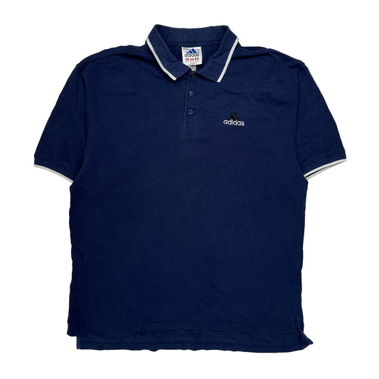 Vintage Adidas Polo Shirt - XL Navy Cotton