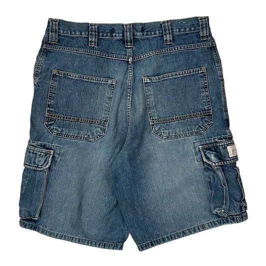 Vintage Urban Pipeline Cargo Shorts - 32W 10L Blue Cotton
