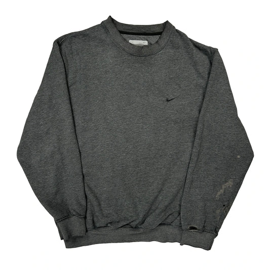 Vintage Nike Sweatshirt - Large Grey Cotton