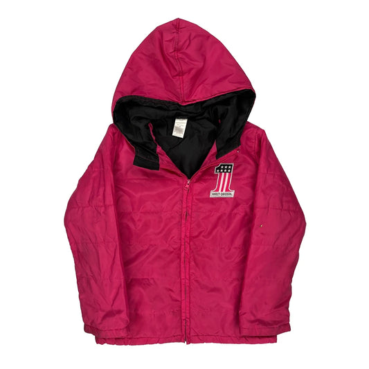 Age 6 Harley Davidson Puffer - XS Pink Polyurethane