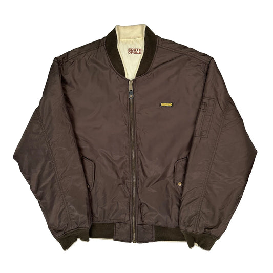 Southpole Bomber Jacket - XL Brown Nylon