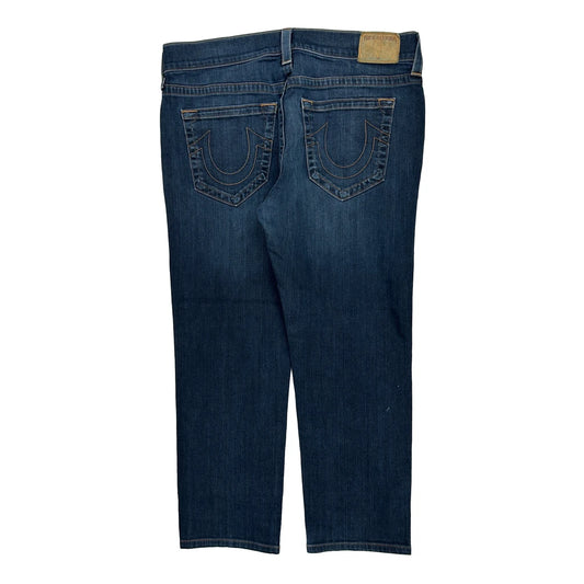 True Religion Slim Fit Jeans - 36W 29L Dark Wash Cotton