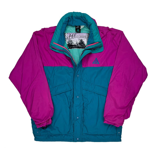 Vintage 90S Huascuran Nike Acg Ski Jacket - Large Multicoloured Nylon
