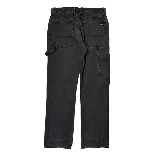 Dickies Carpenter Trousers - 30W 32L Black Cotton