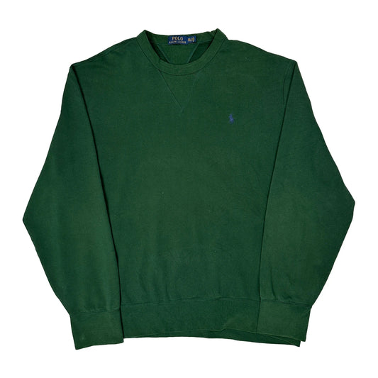 Vintage Polo By Ralph Lauren Sweatshirt - 2XL Green Cotton