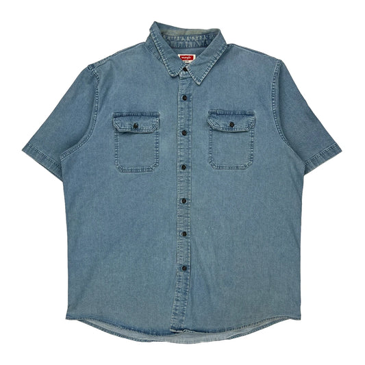 Wrangler Denim Shirt - XL Blue Cotton