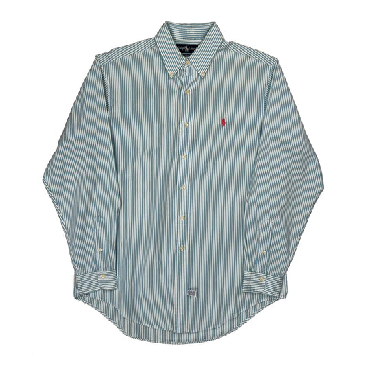 Ralph Lauren Striped Shirt - Large Blue Cotton