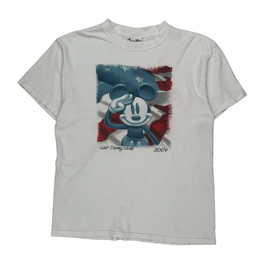 Walt Disney World 2004 Disney Graphic T-Shirt - Medium White Cotton