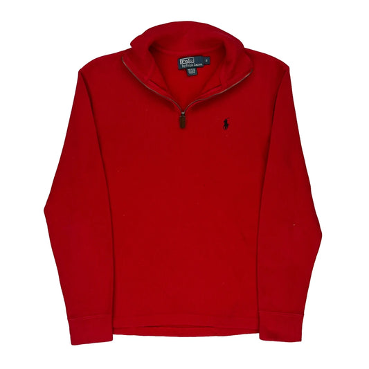 Polo By Ralph Lauren 1/4 Zip - Small Red Cotton