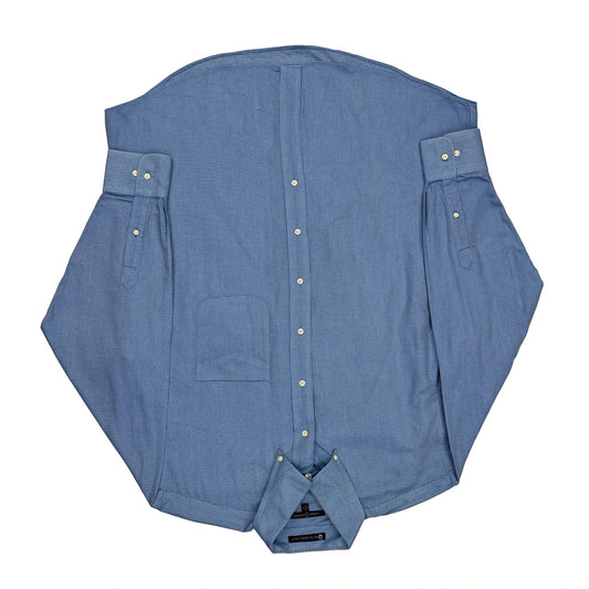 Vintage Tommy Hilfiger Shirt - Large Blue Cotton