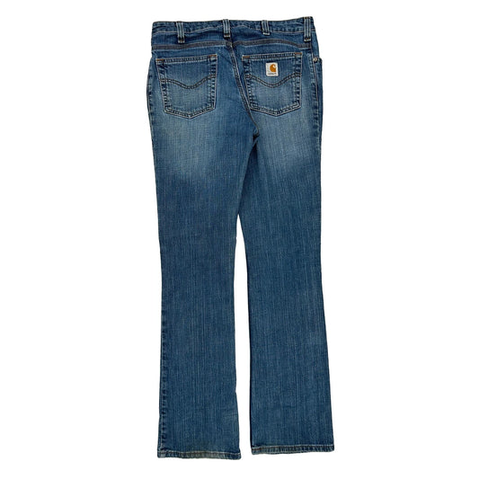 Carhartt Boot Cut Jeans - 32W UK 12 Blue Cotton