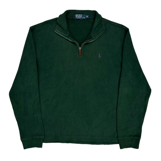 Polo By Ralph Lauren 1/4 Zip - Medium Green Cotton