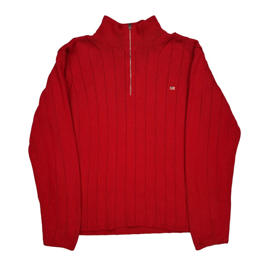 Ralph Lauren 1/4 Zip - XL Red Cotton