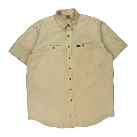 Carhartt Short Sleeve Shirt - XL Cream Cotton