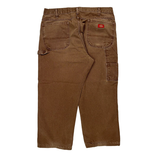 Dickies Carpenter Trousers - 36W 27L Brown Cotton