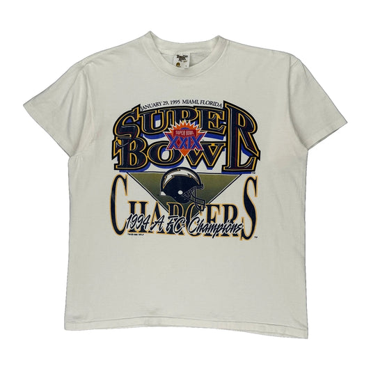 Super Bowl Xxix Tennessee River Graphic T-Shirt - Large White Cotton