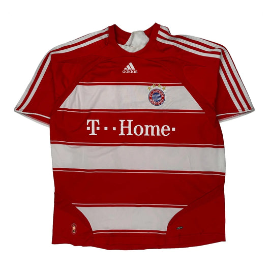 Bayern München Adidas 2007-08 Jack Home Football Shirt - XL Red Polyester