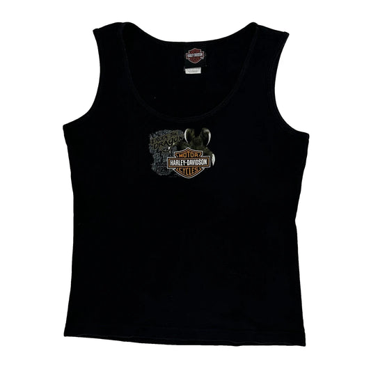 Smoky Mountain Harley Davidson Graphic Vest - Large Black Cotton