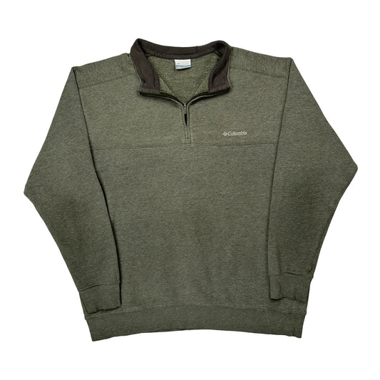 Columbia 1/4 Zip - XL Grey Polyester