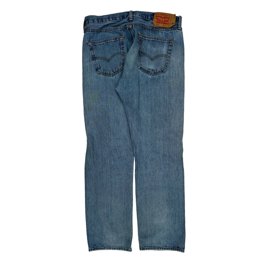 501 Levis Distressed Jeans - 34W 32L Blue Cotton