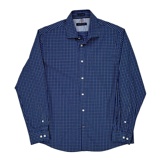 Tommy Hilfiger Checked Shirt - Large Blue Cotton