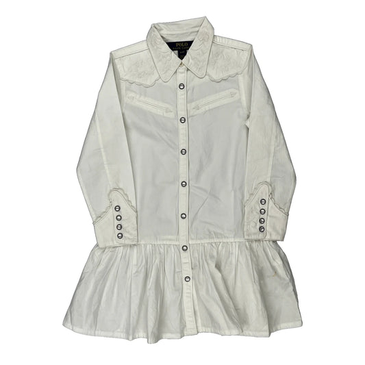 Age 4 Polo By Ralph Lauren Dress - Small White Cotton