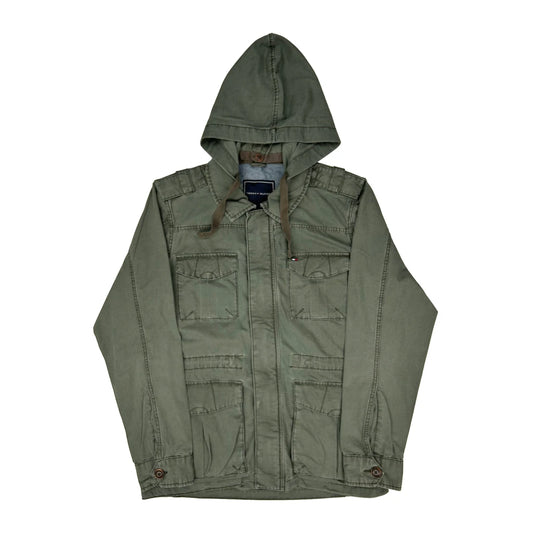 Vintage Tommy Hilfiger Military Field Jacket - Medium Green Cotton