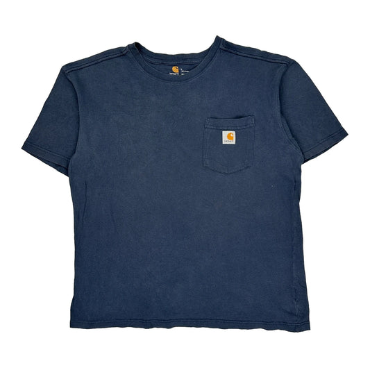 Carhartt T-Shirt - Large Blue Cotton