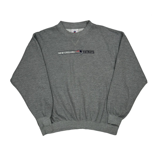 New England Patriots Nfl Football Sweatshirt - 2XL Grey Cotton
