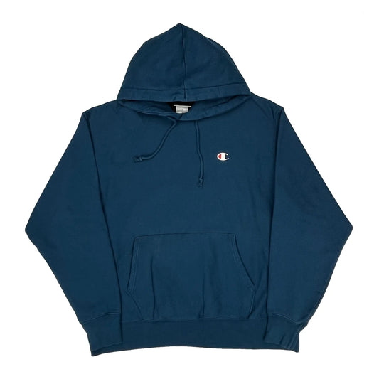 Reverse Weave Champion Hoodie - XL Blue Cotton