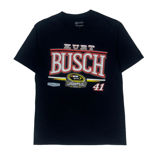 Kurt Busch Fanatics Nascar T-Shirt - Medium Black Cotton
