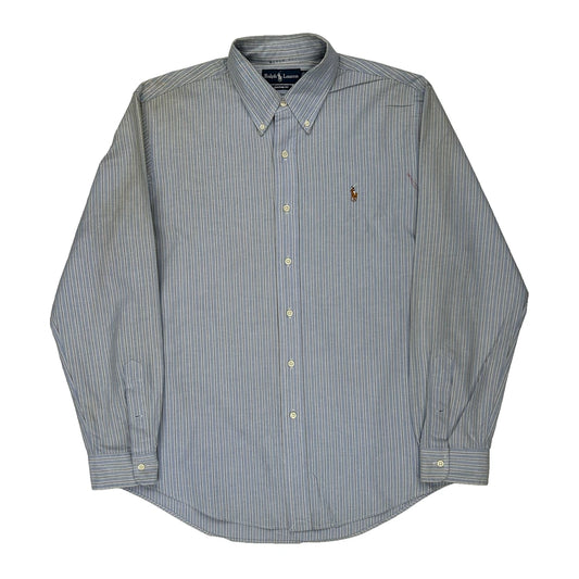 Ralph Lauren Striped Shirt - Large Blue Cotton