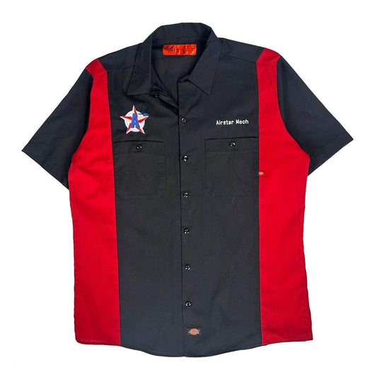 Airstar Mech Dickies Short Sleeve Shirt - Large Black Polyester Blend