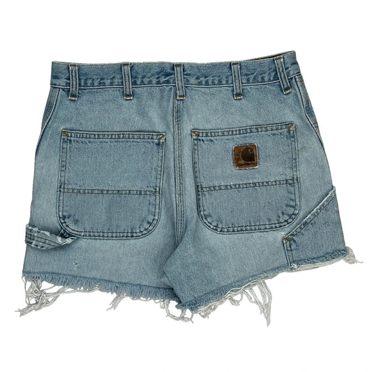 Carhartt Carpenter Shorts - 30W UK 12 Light Wash Cotton