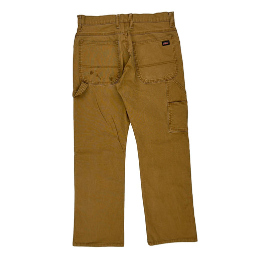 Dickies Carpenter Trousers - 31W 29L Brown Cotton Blend