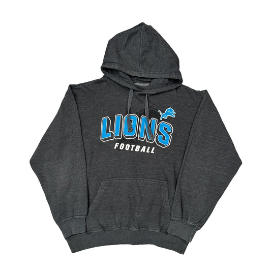 Lions Starter Nfl Hoodie - XL Grey Cotton Blend
