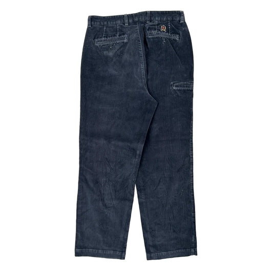 Vintage Tommy Hilfiger Cord Trousers - 32″ Waist Blue Cotton