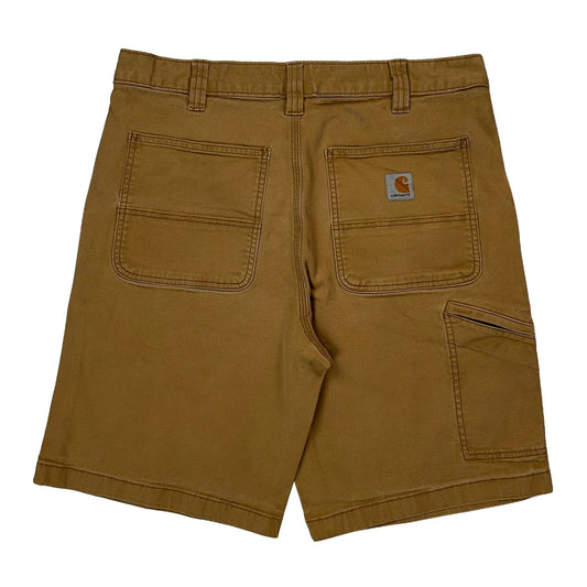 Carhartt Carpenter Shorts - 32W 10L Brown Cotton