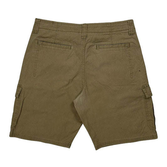 Wrangler Cargo Shorts - 31W 10L Khaki Cotton Blend